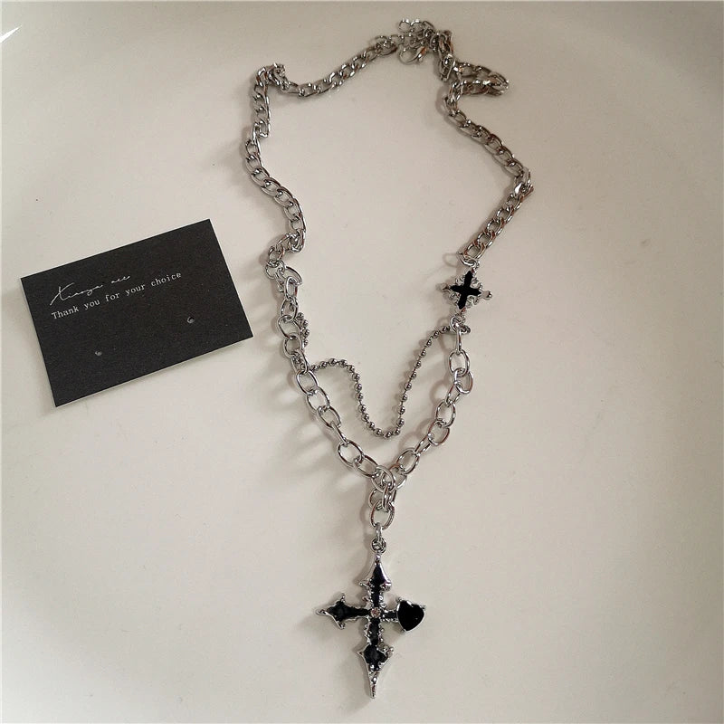 BLACK CROSS NECKLACE®